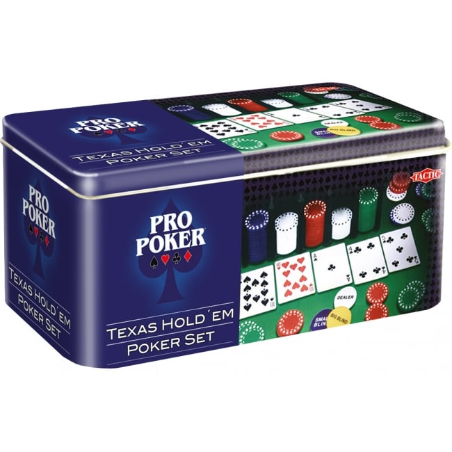 TACTIC Pro Poker Texas Hold ´em Pokerisetti metallirasiassa