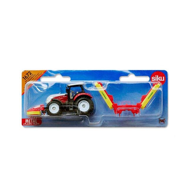 SIKU Steyr-traktori niittokoneella, 11,3 cm