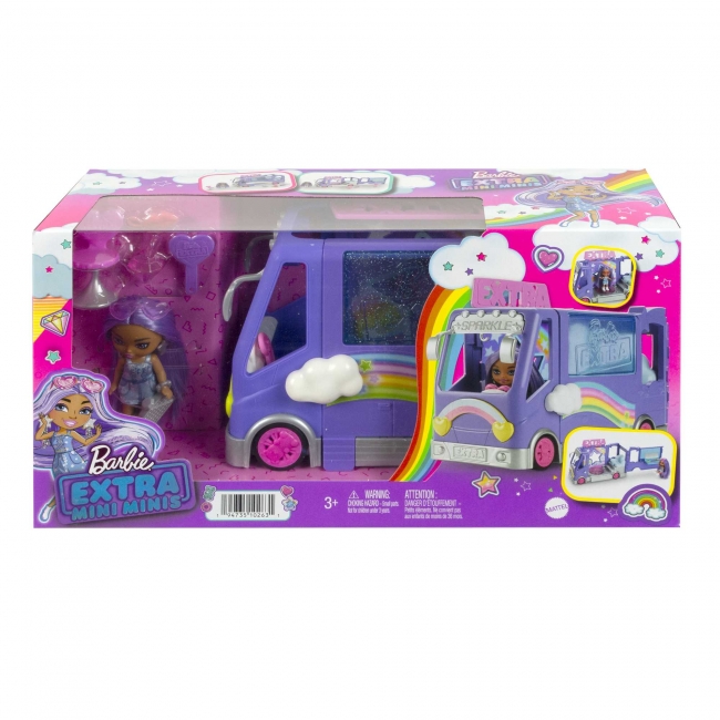 BARBIE Extra Mini Mini Doll + Tour Bus